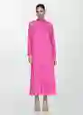 Vestido Blanca-a Rosa Talla XS Mujer Mango