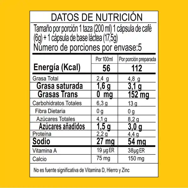 Cápsulas de Café NESCAFÉ DOLCE GUSTO Vainilla 117.5 g