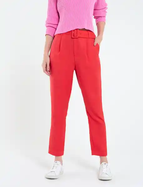 Pantalón Susi Mujer Rojo Marte Oscuro Talla 12 Naf Naf