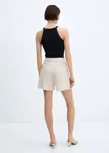 Short Mia-W Beige Talla L Mujer Mango