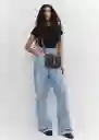 Bolso Yvonne Marrón Mujer Mango