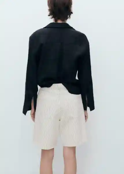 Bermuda Camilla Offwhite Talla 40 Mujer Mango