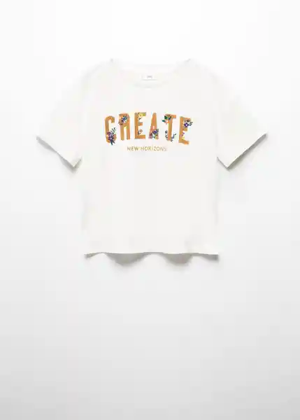 Camiseta Create Offwhite Talla 10 Niñas Mango