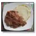Arepa con Carne en Bistec