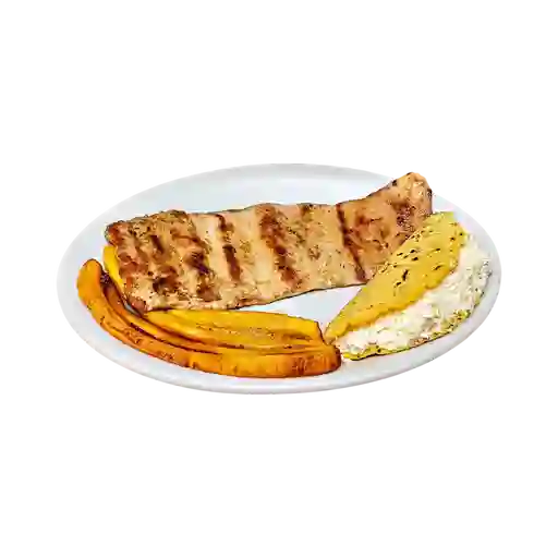 Lomo de Cerdo con Arepa con Queso
