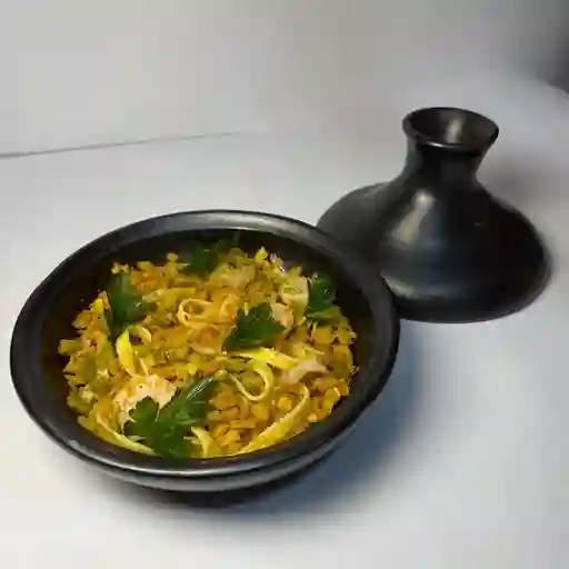 Pasta de camarón al ajillo