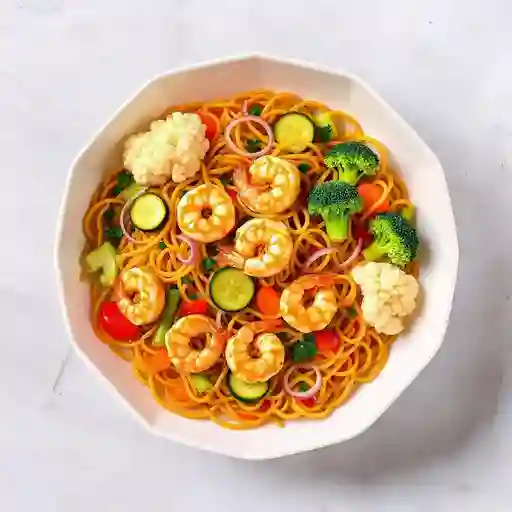 Chow Mein con Camarón