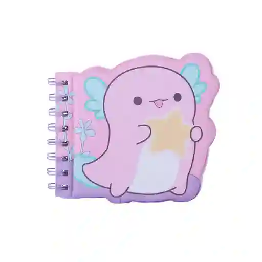 Libreta Argollada 80 Hojas Serie Axolotl Story Miniso