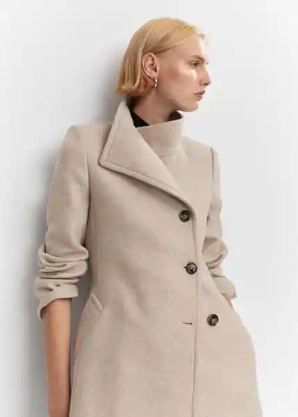 Abrigo Sirenita Camel Talla 25 Mujer Mango