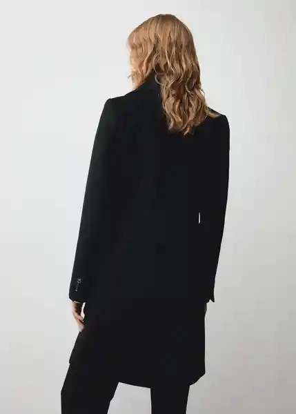 Abrigo Dali Negro Talla L Mujer Mango