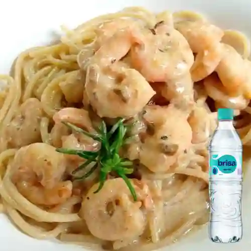 Combo Pasta a la Mar c/ Camarones +Brisa S/gas 600ML