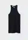 Vestido Alber Negro Talla XL Mujer Mango