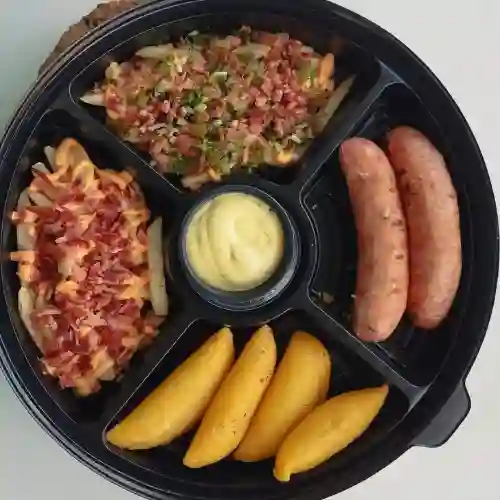 Choriempanada y papas