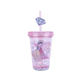 Vaso Plástico Serie Disney Manga Princesas Rosa 320 mL Miniso