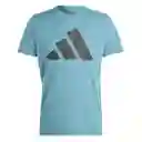 Adidas Camiseta Run it Bos Tee Para Hombre Azul Talla M