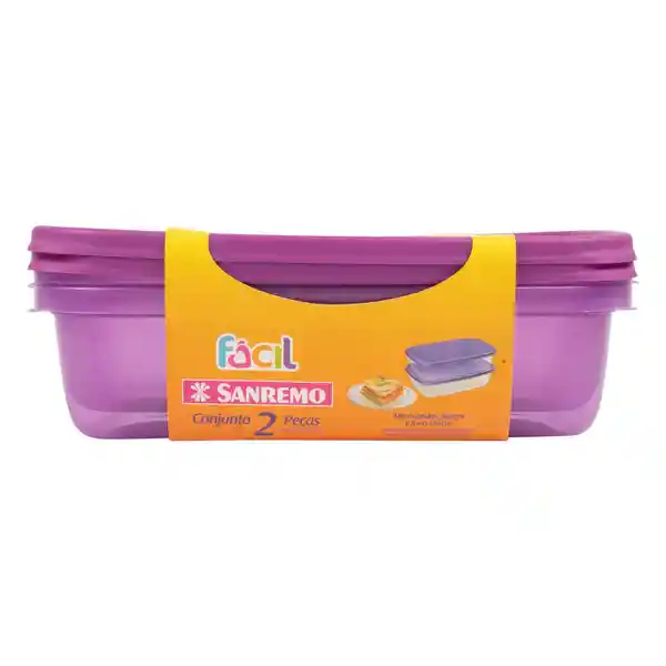 San Remo Juego Hermético Rectangular Morado SR170/9C