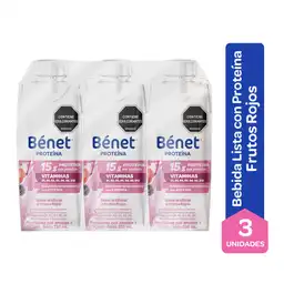 Bebida Benet Frutos Rojos x 250 mL Pack 3 Und