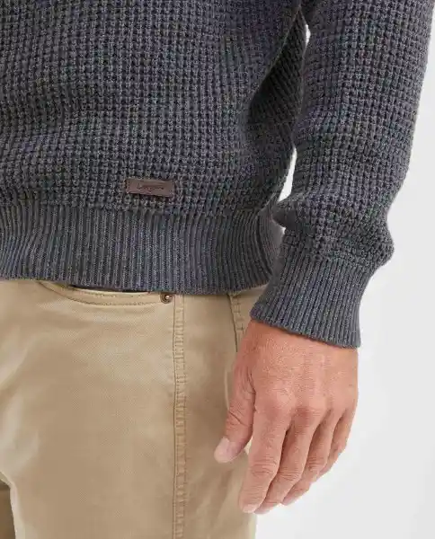 Suéter Tejido Crew Neck Gris Asfalto Oscuro Talla L Chevignon