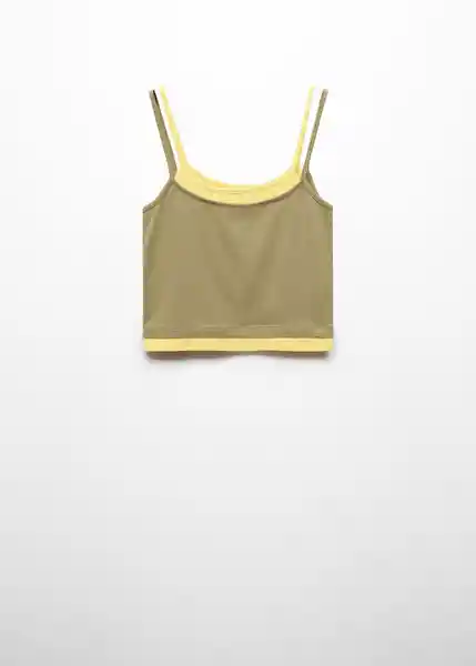 Top Lotus Verde Talla L Mujer Mango