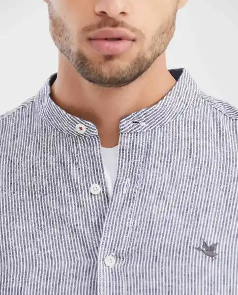 Camisa Striped Larga Azul Medianoche Ultraoscuro M Chevignon