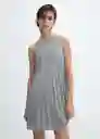 Vestido Sara-H Gris Claro Vigoré Talla M Mujer Mango