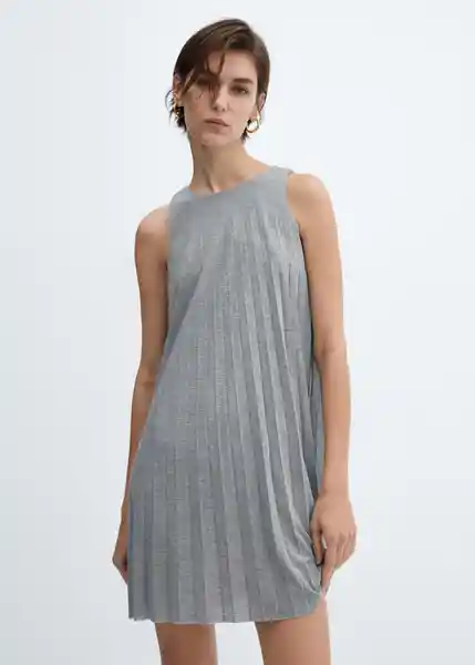 Vestido Sara-H Gris Claro Vigoré Talla M Mujer Mango