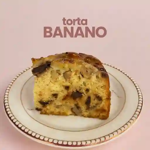Porción torta banano