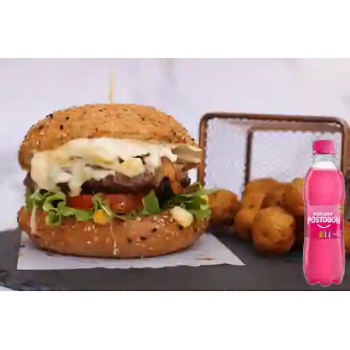 Combo Hamburguesa Ranchera + Manzana 250ml
