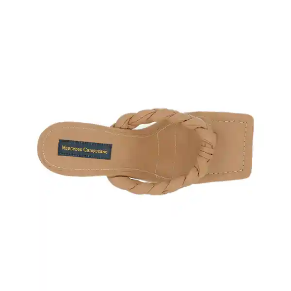 Sandalias Tacón Gardenia Beige Talla 38