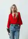 Camisa Bellie Mujer Rojo Adrenalina Medio T S 012G332 Naf Naf
