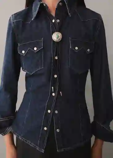 Camisa Rodeo Tejano Oscuro Talla S Mujer Mango