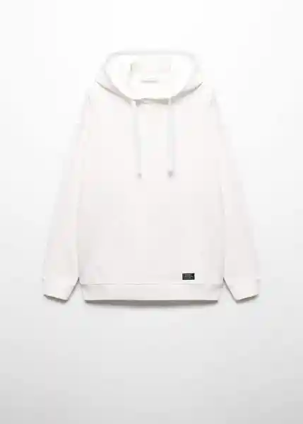 Sudadera Hoodie Niños Blanco Talla 19 Mango