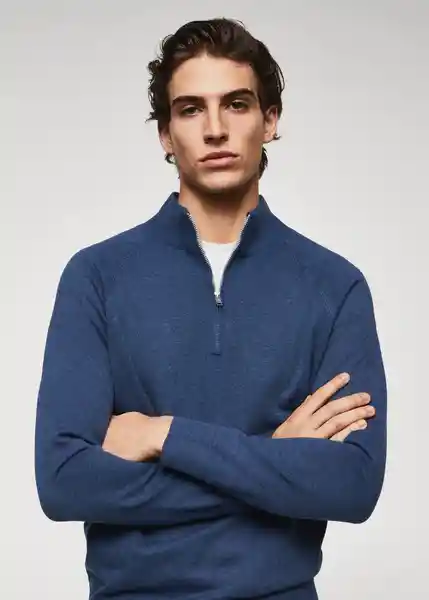 Saco Jersey Tenp Índigo Talla L Hombre Mango