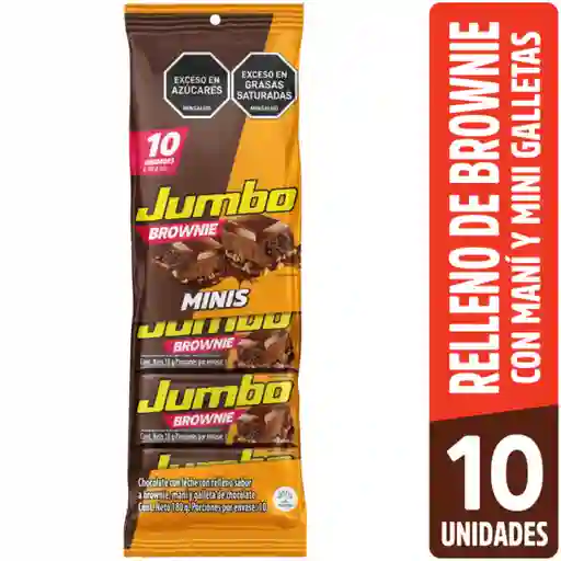 Jumbo Chocolatina con Relleno de Brownie Maní y Mini Galletas