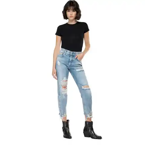 Replay Jean Authentic Open-End Comfort Denim Para Mujer Talla 27