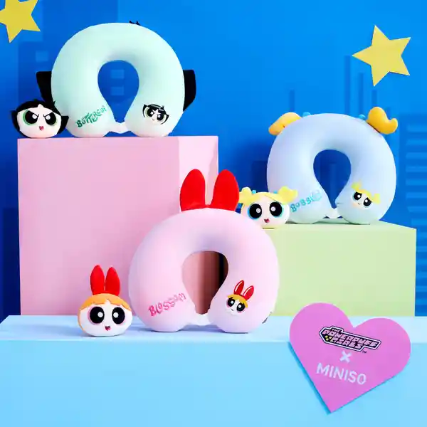 Almohada Viaje Espuma Bellota Las Chicas Superpoderosas Miniso