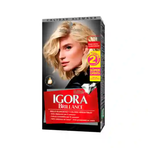 Igora Tinte Brillance Rubio Extra Claro Cenizo 901 100 mL