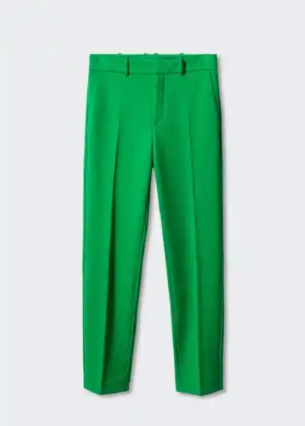 Pantalón Paloma Verde Talla 38 Mujer Mango