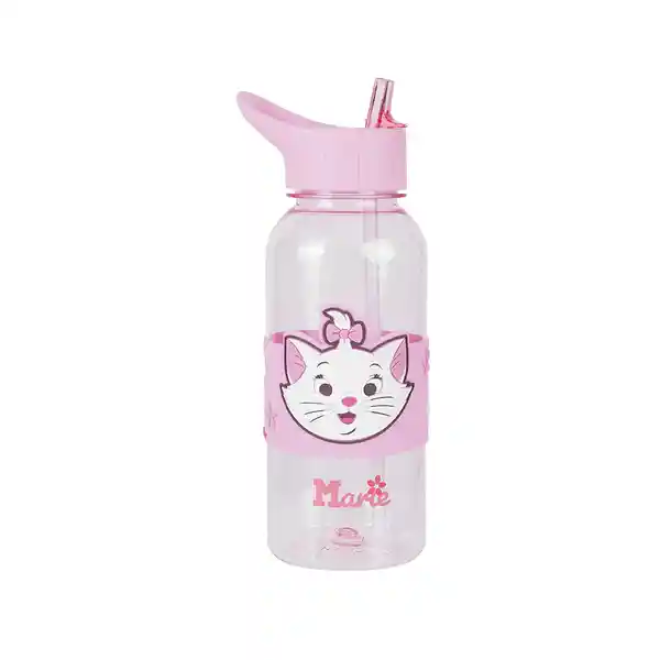 Vaso Plástico y Pitillo y Funda Marie Lilo Rosa 1000 mL Miniso