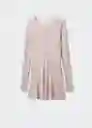 Vestido Mona Rosa Palo Talla L Mujer Mango