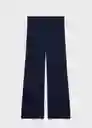 Pantalón Plegam Navy Talla S Mujer Mango