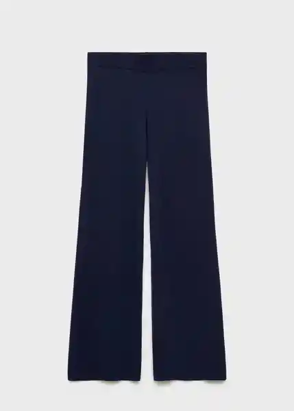 Pantalón Plegam Navy Talla S Mujer Mango