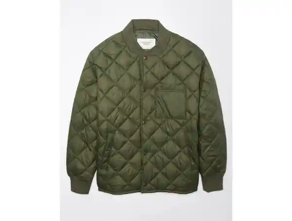 Chaqueta Grueso Hombre Verde Talla Large American Eagle