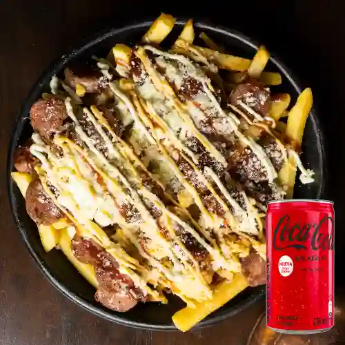 Combo Choripapas + Coca Cola Sin Azúcar 235ML