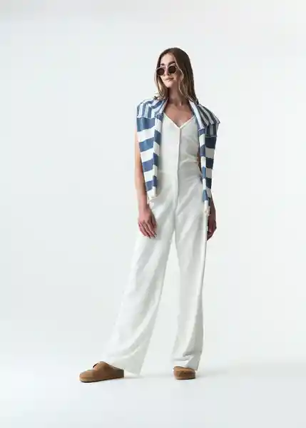 Enterizo Lara Mujer Crudo Puro Claro Talla L 563G332 Naf Naf