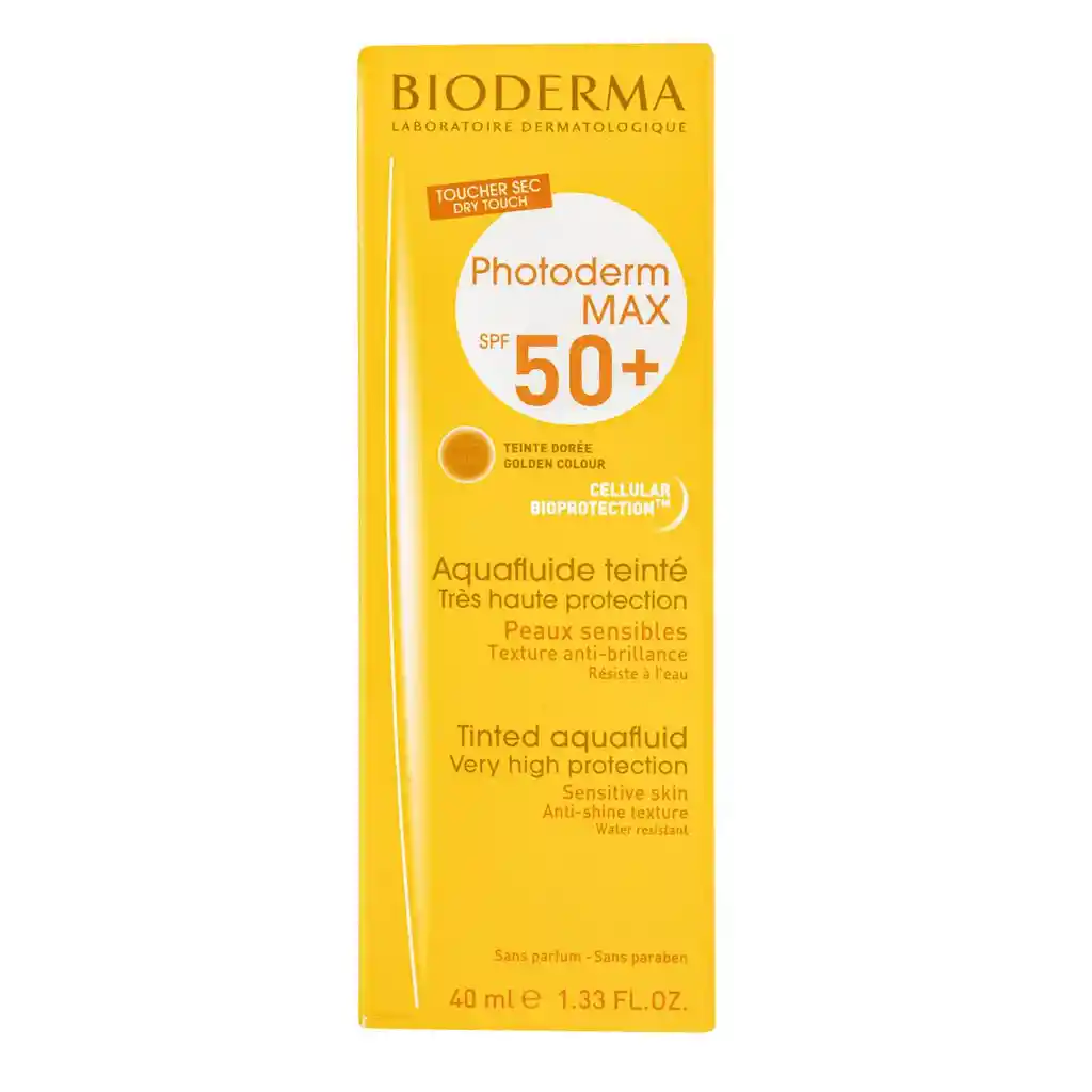 Bioderma Photoderm Max Protector Solar Aquafluide Dorado SPF 50+