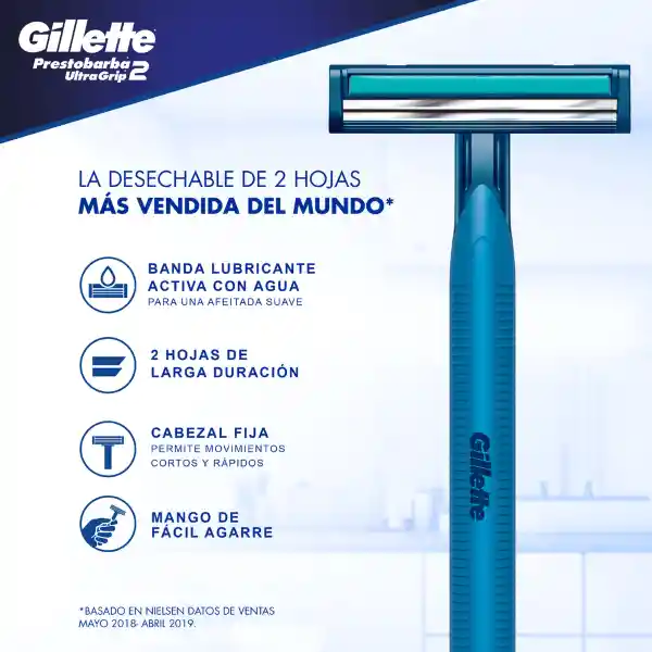 Gillette Máquina de Afeitar Desechable Ultragrip