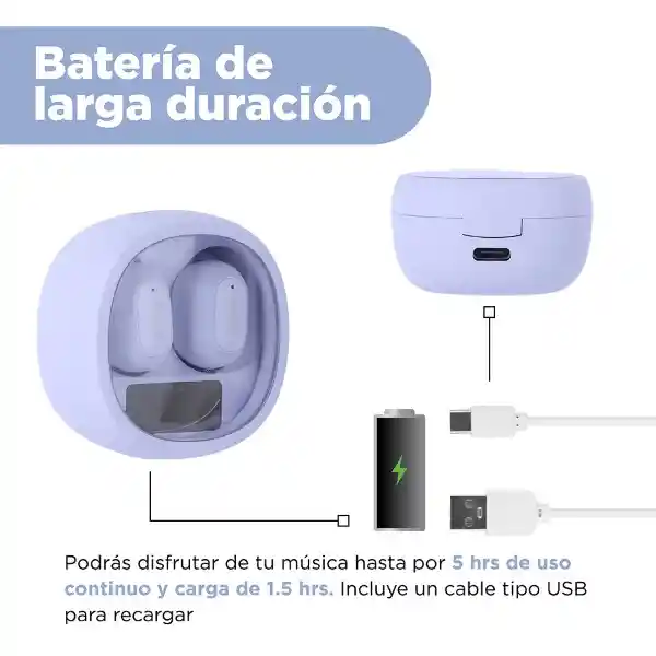 Audífonos Tws Morado R99 Miniso