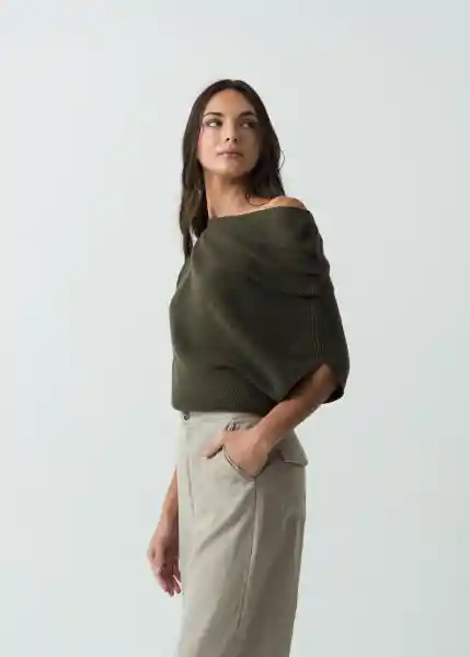 Blusa Manga Sisa Verde Galeras Ultraoscuro M 082G075 Naf Naf