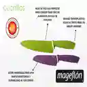 Mageflón Elaborados En Acero Inoxidable De Alta Resistencia Y Durabilidad. Su Hoja De Filo Liso Te Garantiza Cortes Perfectos Y Previene Que Los Alimentos Se Trituren Al Cortarlos. Está Recubierto De Nuestro Exclusivo Antiadherente Que Evita Que Los Alimentos Queden Pegados A La Hoja. Posee Un Mango Termoplástico Para Un Agarre Más Cómodo. 125 Mm. Marca . Sku 187890. Sku 7591916515854